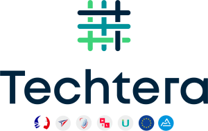 Logo Techtera. Text: techtera. Redirects to NOOSA's page on Techtera website.